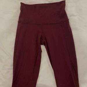 Lululemon Wunder Under Mesh Leg Leggings